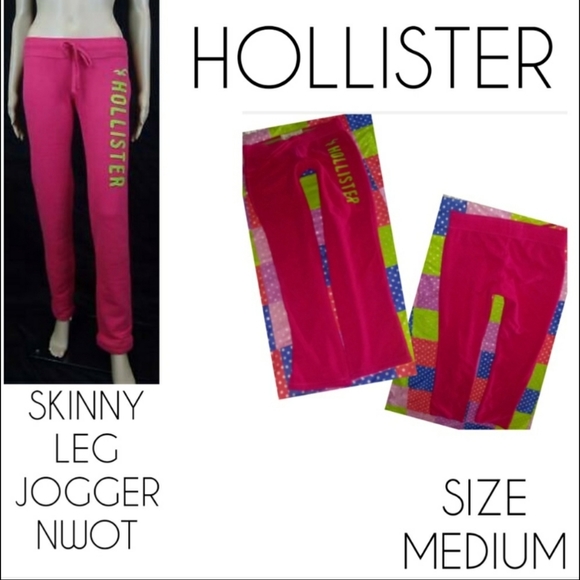 Hollister Pants - Hollister Jogger Pants Size M Hot Pink Skinny Leg